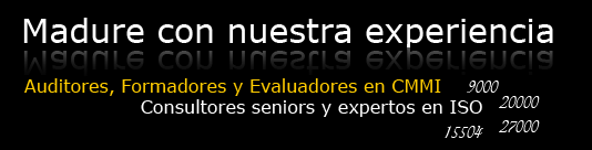 Madure con nuestra experiencia: Auditores, Formadores, Consultores y Evaluadores de CMMI&reg;
